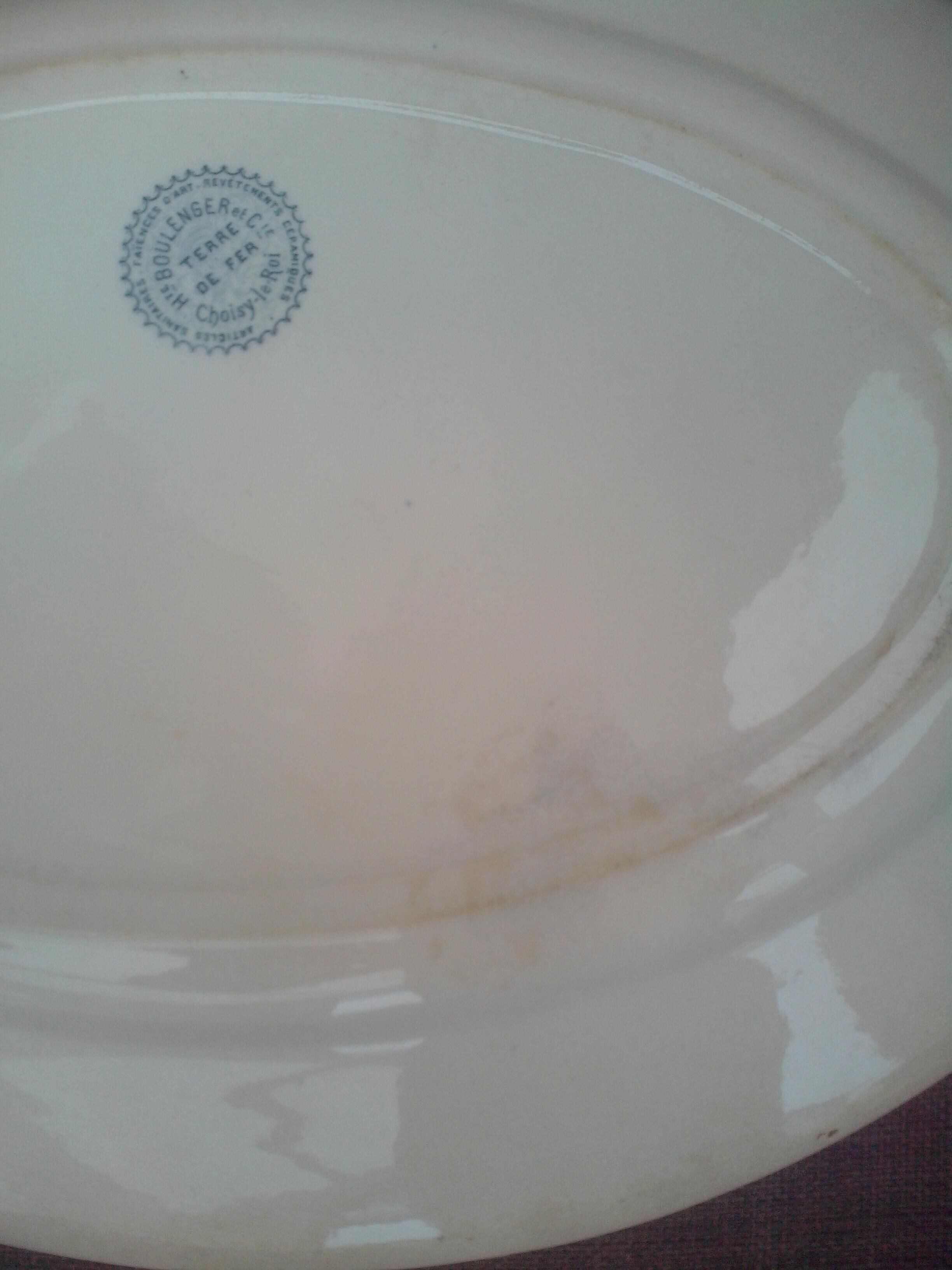 Flat oval earthenware of Choisy the King
