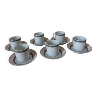 Service à café Tiriana Christofle Paris porcelaine 12 pièces