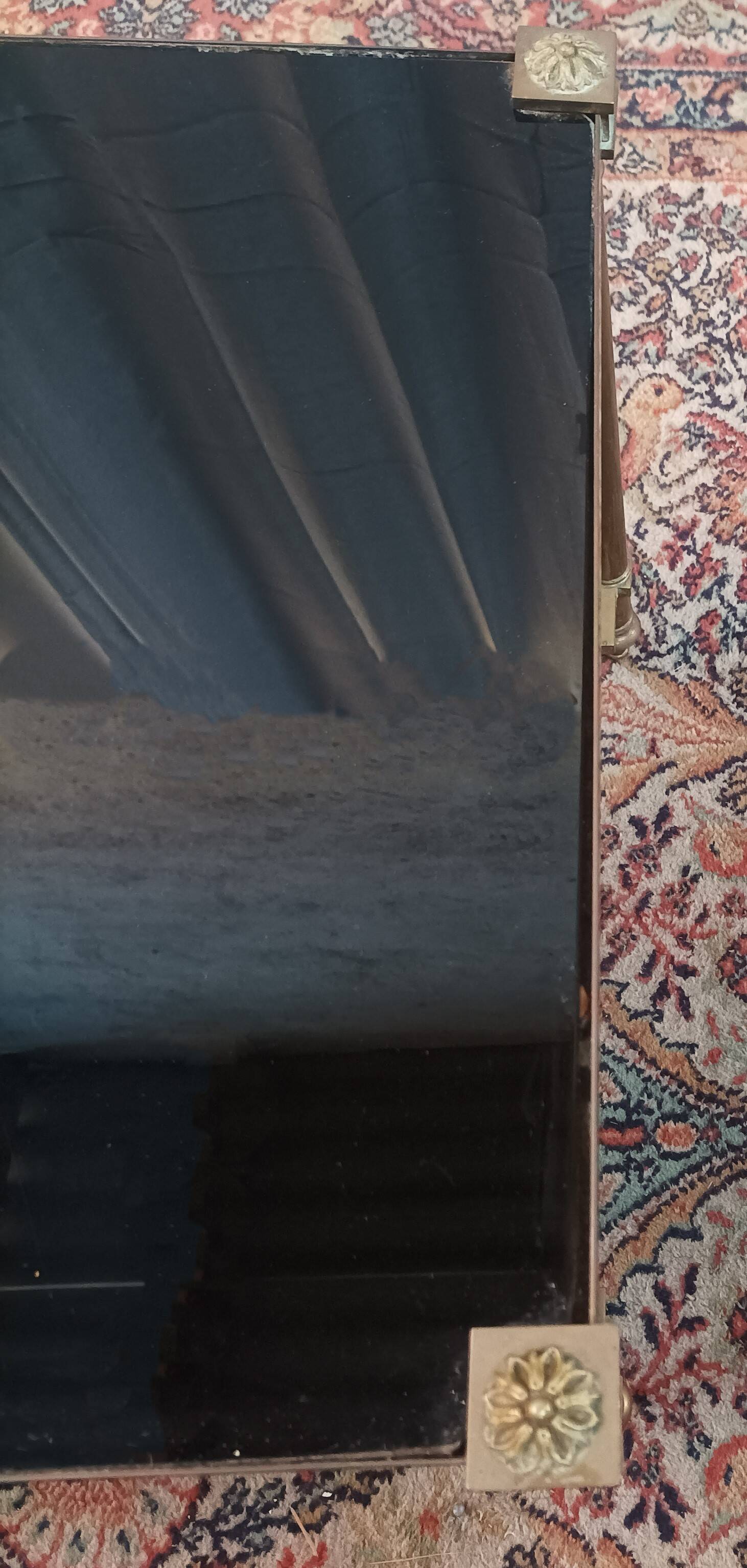 Vintage brass and glass coffee table