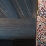 Table basse vintage en laiton et verre