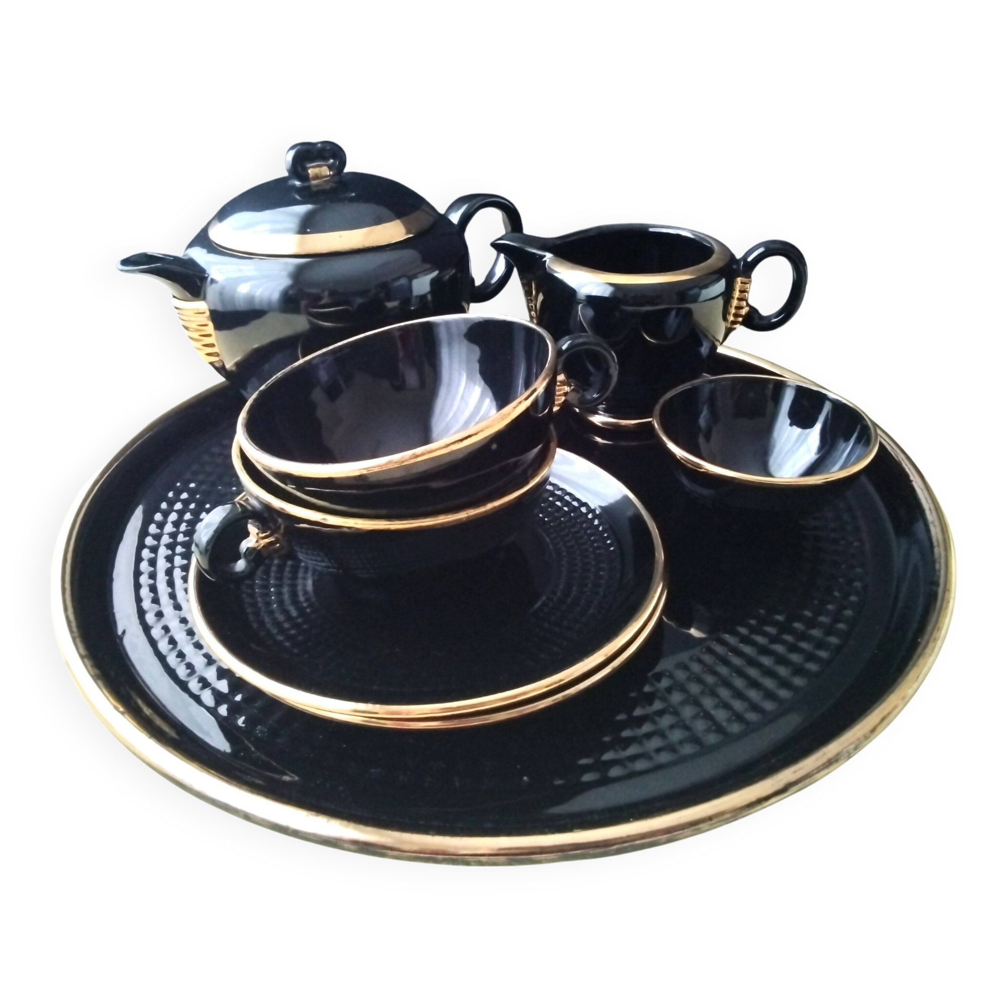 "Tête à tête" tea set in Blanche Letalle ceramic for Saint Clément