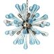 Murano Glass Sputnik Chandelier Featuring Light Blue and Clear Air Drops