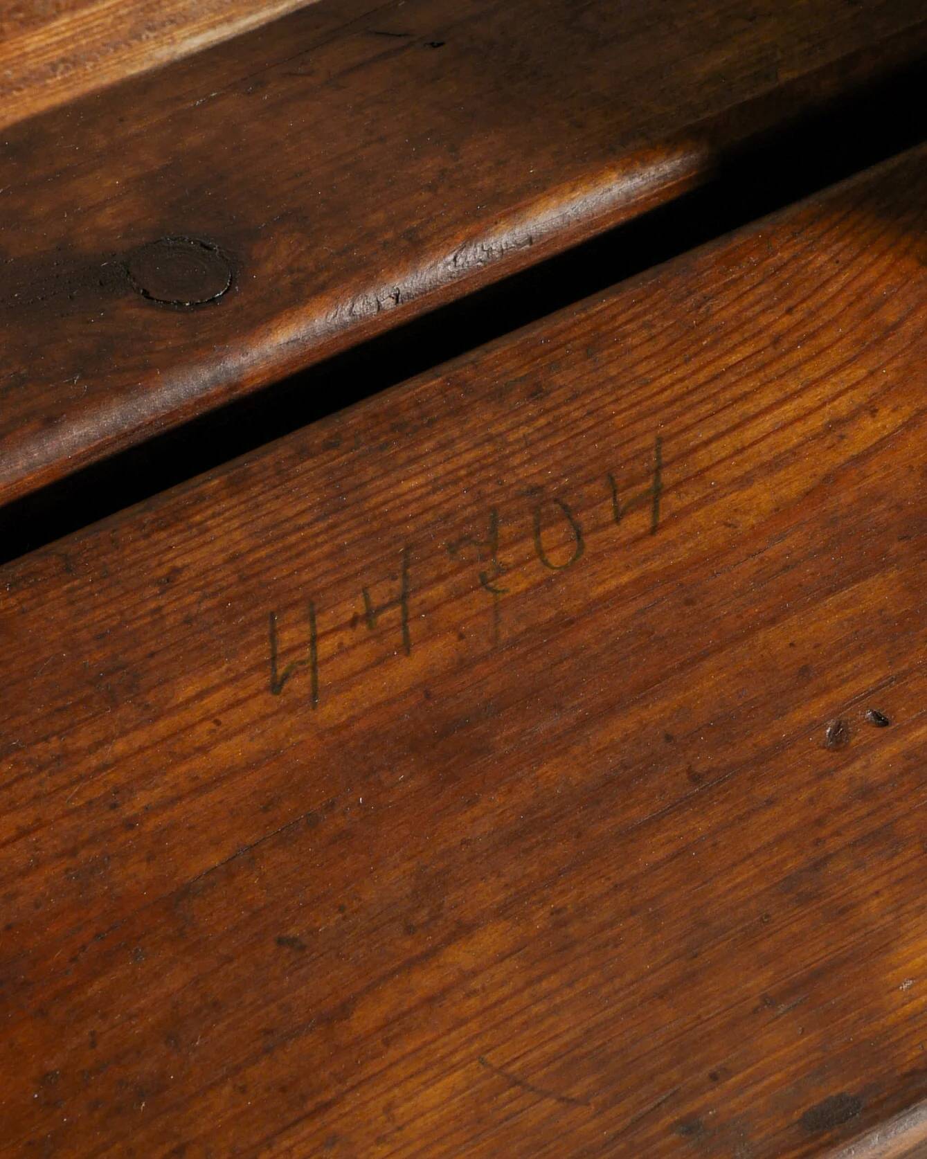 Vintage Swedish Dark Wooden "Berga" Pine Stool by David Rosén, 1930s