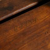 Vintage Swedish Dark Wooden "Berga" Pine Stool by David Rosén, 1930s