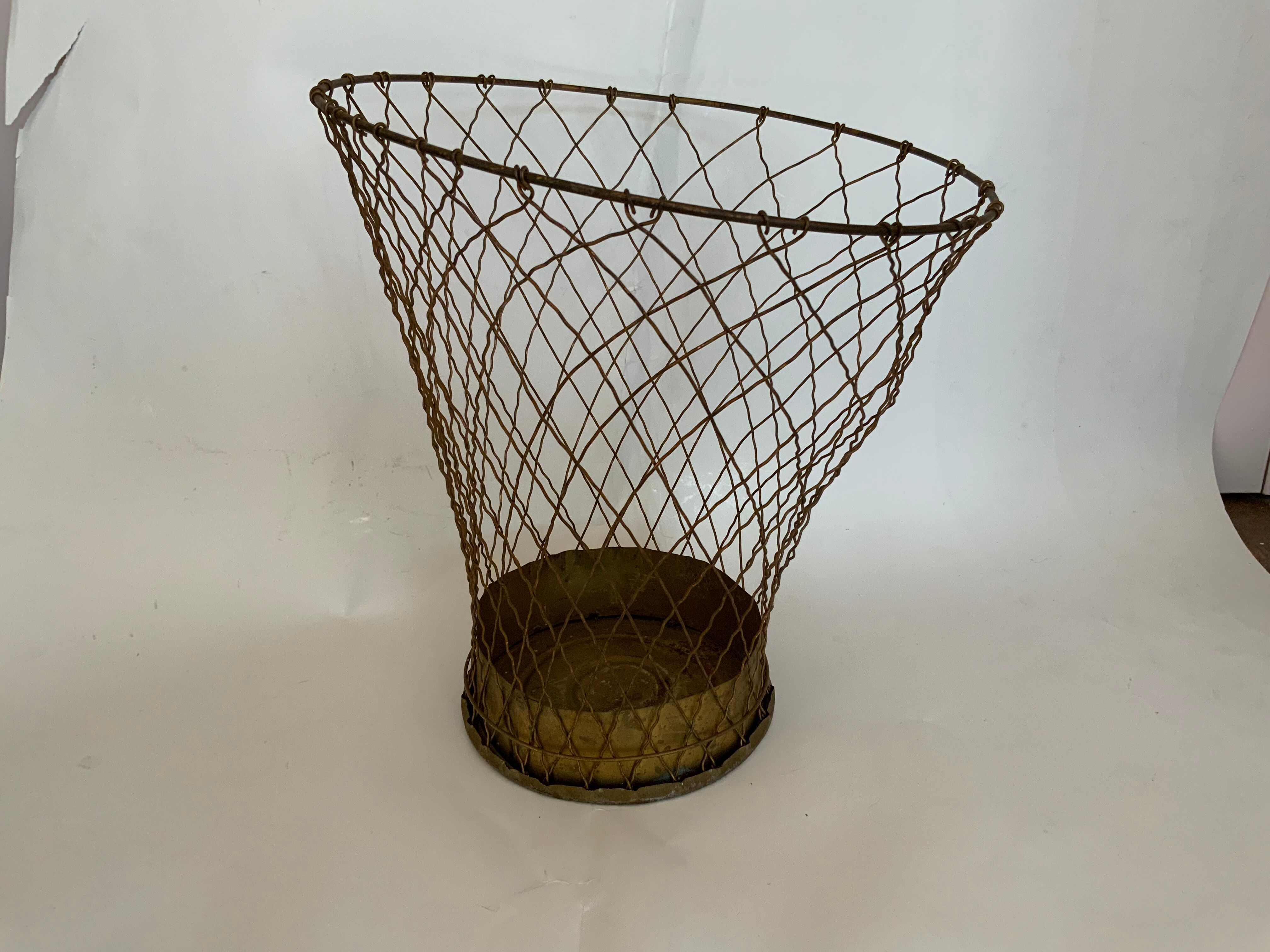 Brass paper basket
