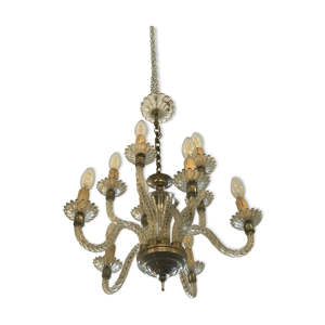 Lustre en verre torsadé - feux