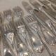 7 forks, 7 fish knives, silver-plated metal, Christofle Marly.