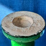 Large Art Nouveau vase in crackled green glazed stoneware – Baluster neck