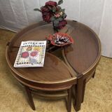 Mid century retro vintage teak trinity coffee table by nathan 1960  Ad