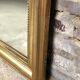 Ice / mirror fireplace in wood and gilded stucco Louis Philippe era