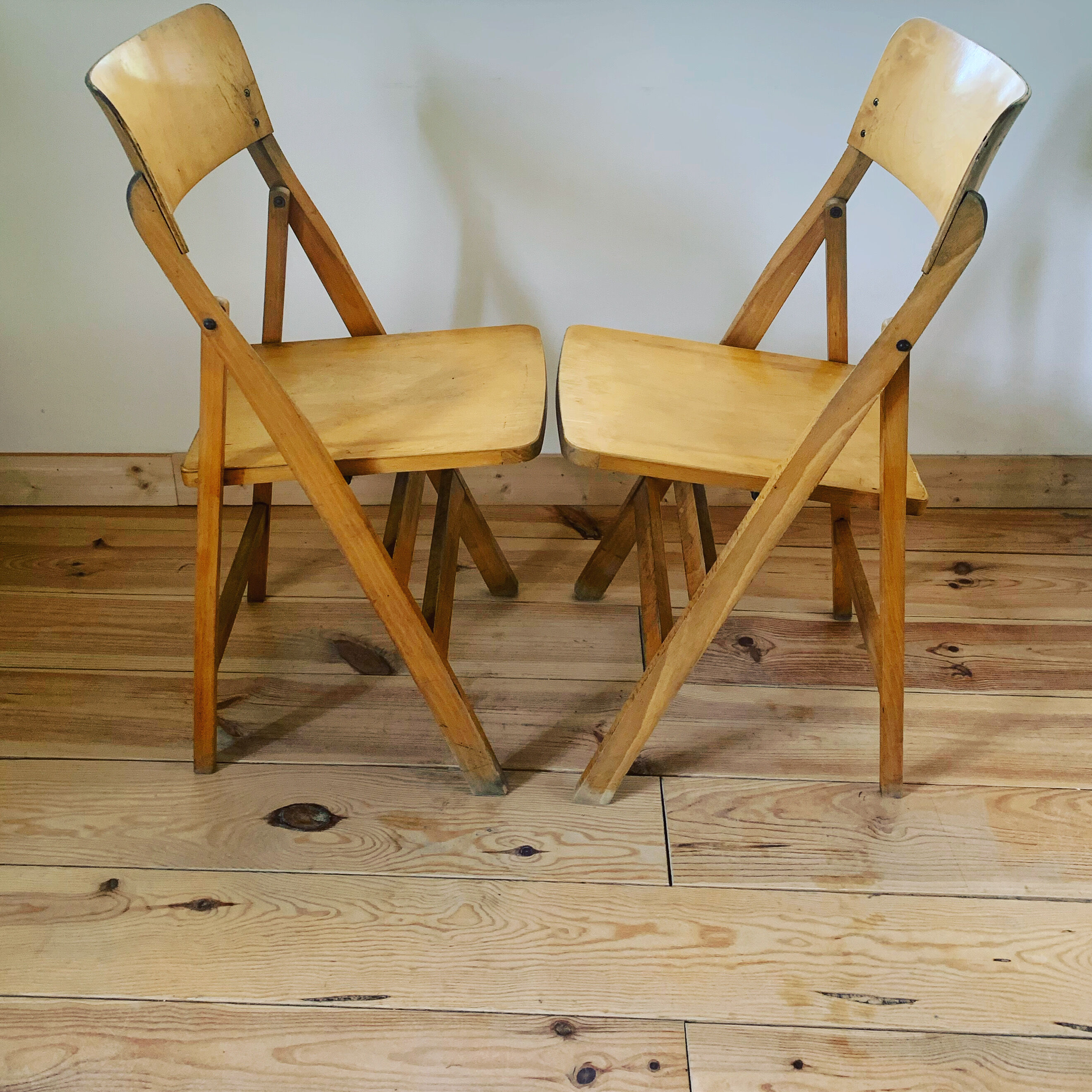 Pair of vintage folding chairs