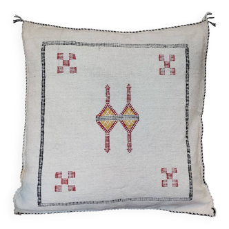 Coussin berbère Sabra Blanc Motifs Tribaux