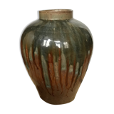 Flaming sandstone vase from Puisaye