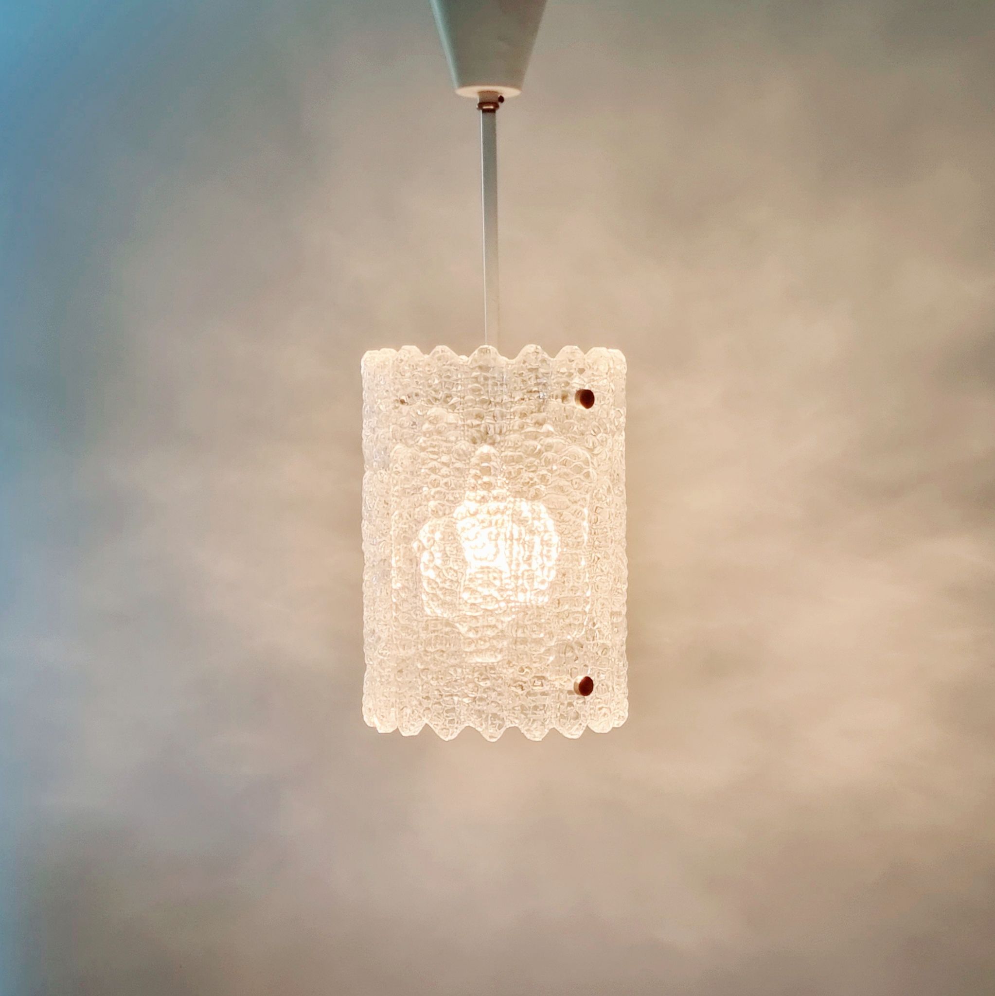 Scandinavian Brass & Glass Ceiling Light by Carl Fagerlund for Lyfa & Orrefors, 1960s