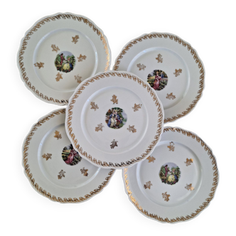 Assiettes plates en porcelaine vintage