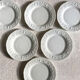 Série de 6 assiettes à dessert en porcelaine de Limoges