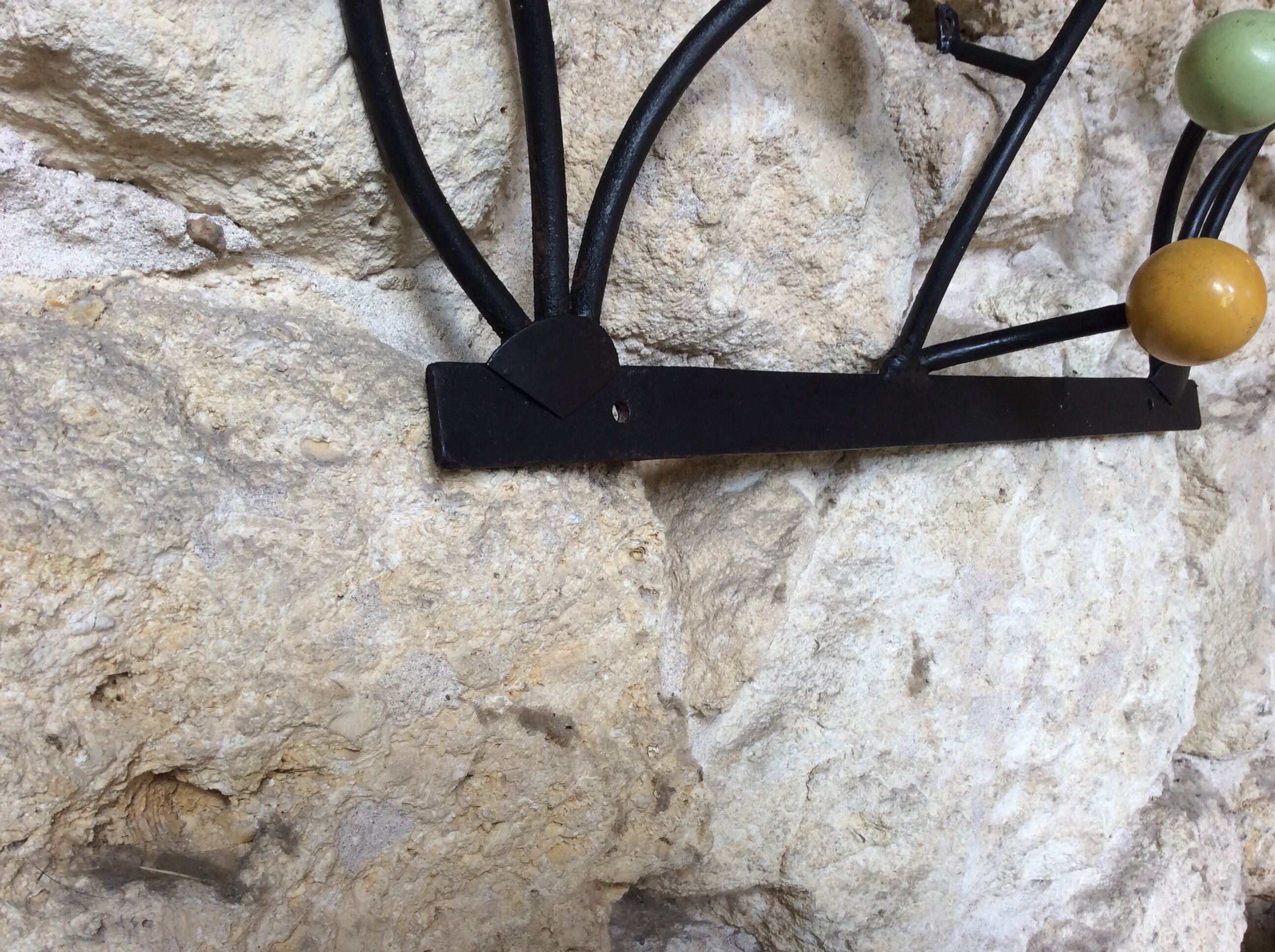 Wall coat rack 50s, colored balls