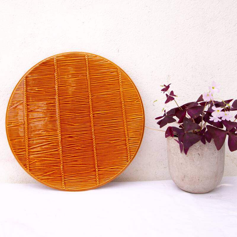 Plat rond Val d'or Gien