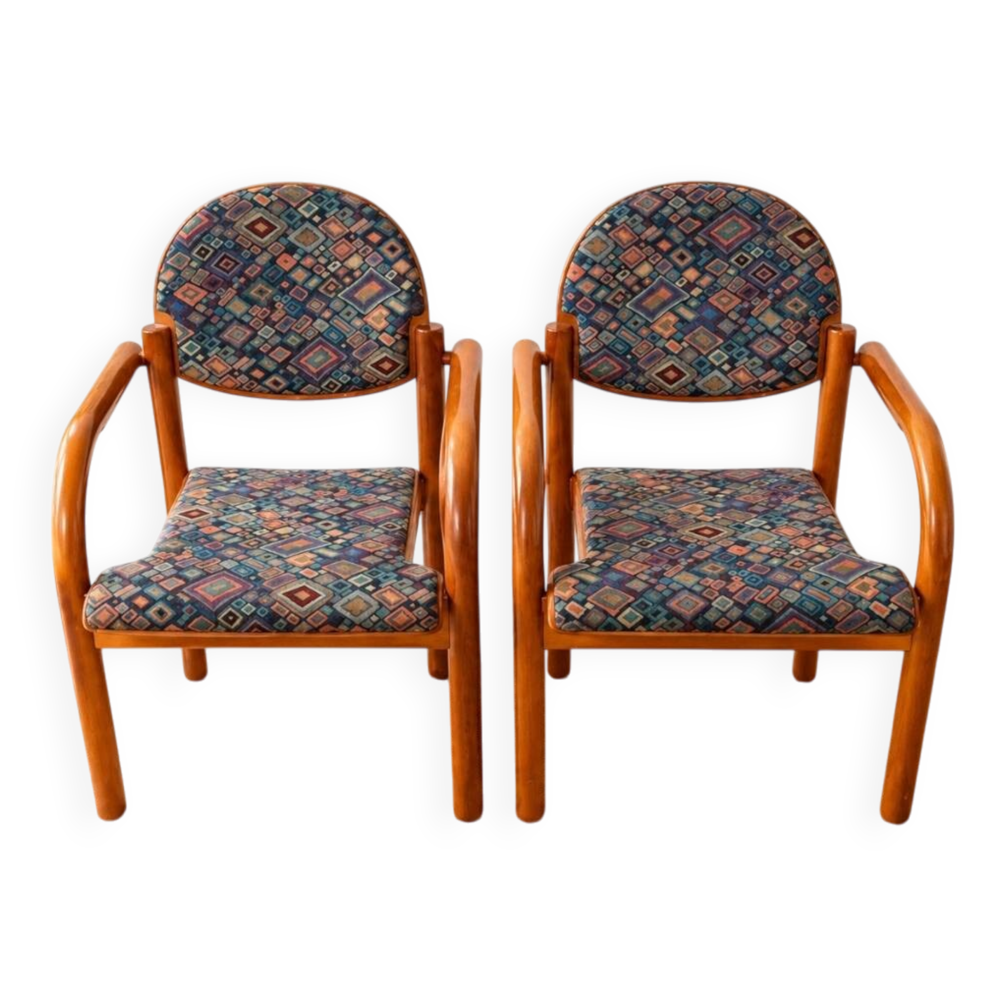 2 armchairs with armrests by Baumann