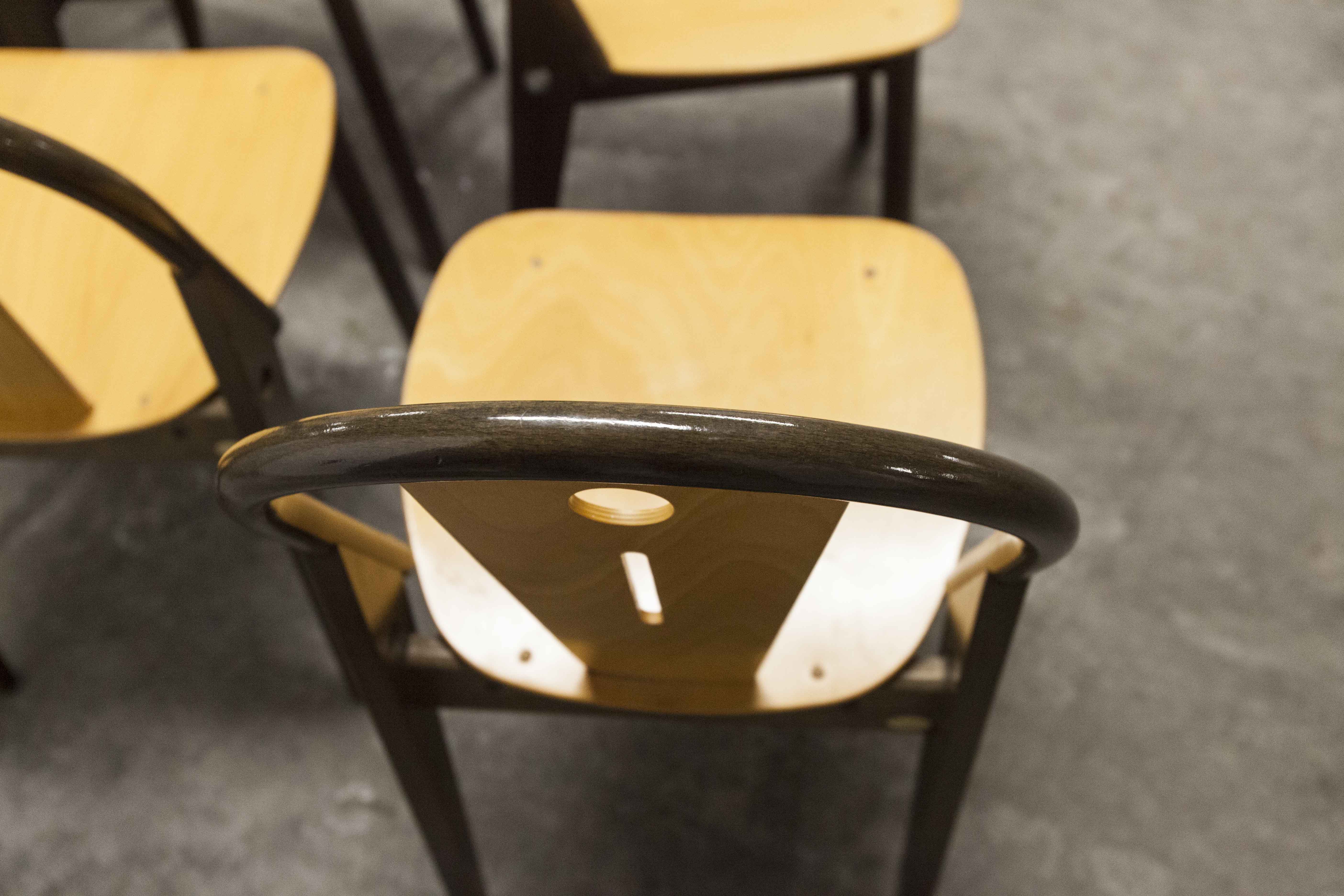 6 Baumann "transit" chairs 1990s