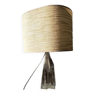 Table lamp with a crystal base by daum (1960s)