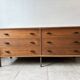 Vintage Scandinavian teak sideboard – 6 drawers – 1960s