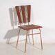 4 chaises de jardin rouges, c.1920