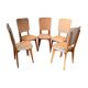 5 chaises scandinave 1960