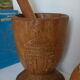 Mortier et pilon en bois exotique africain