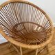 Fauteuil corbeille en rotin vintage
