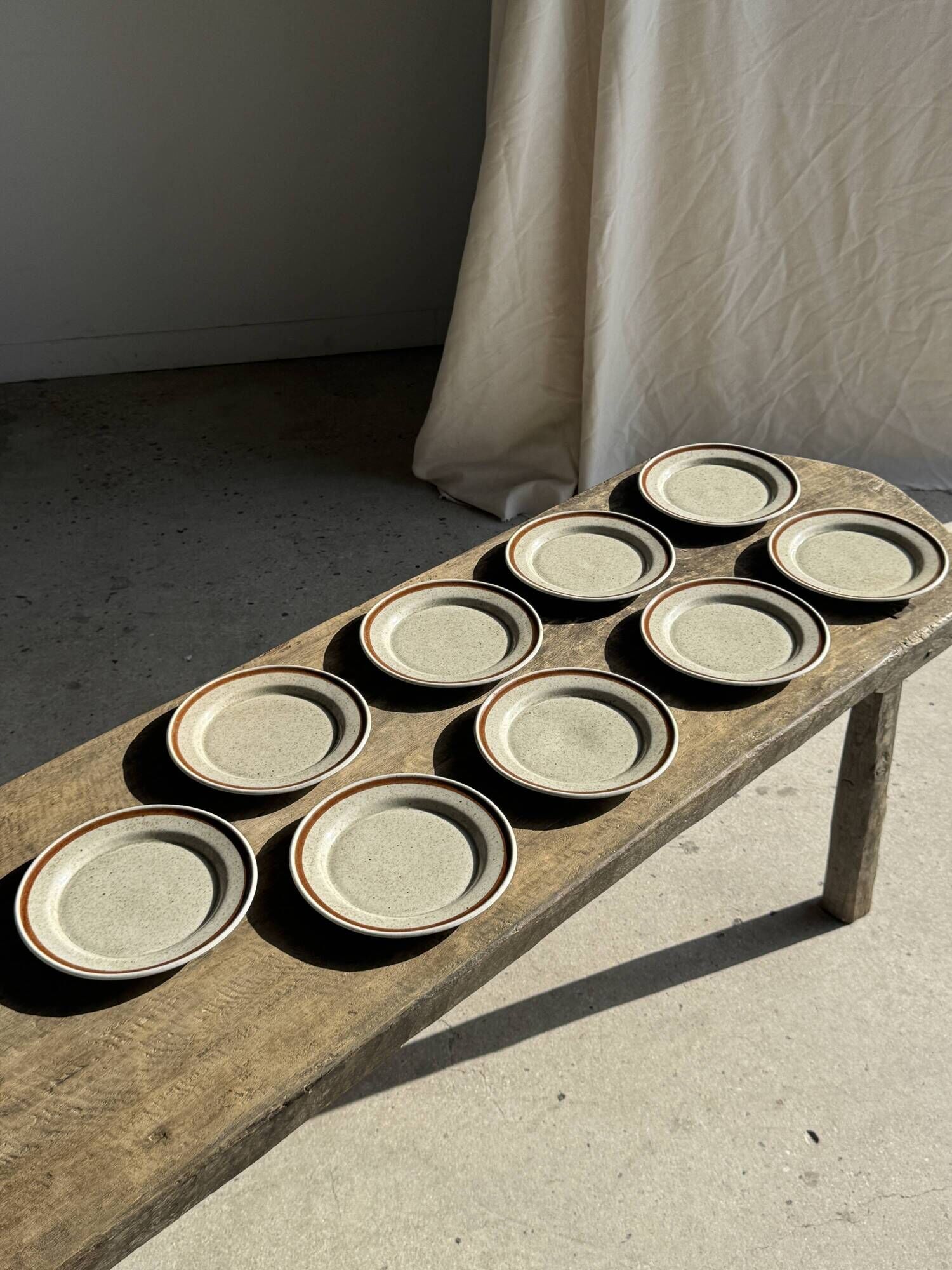 Set of 9 small dessert plates in porcelain from Sologne JO Moscow 198