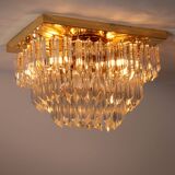 Novaresi Gold Plated Ceiling Lamp CH Serie 1970 Italy