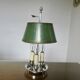 Authentic antique bouillotte lamp in chrome bronze with 3 lights, 1930s.