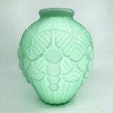 2 vases Art Déco en opaline verte • Circa 1920/30