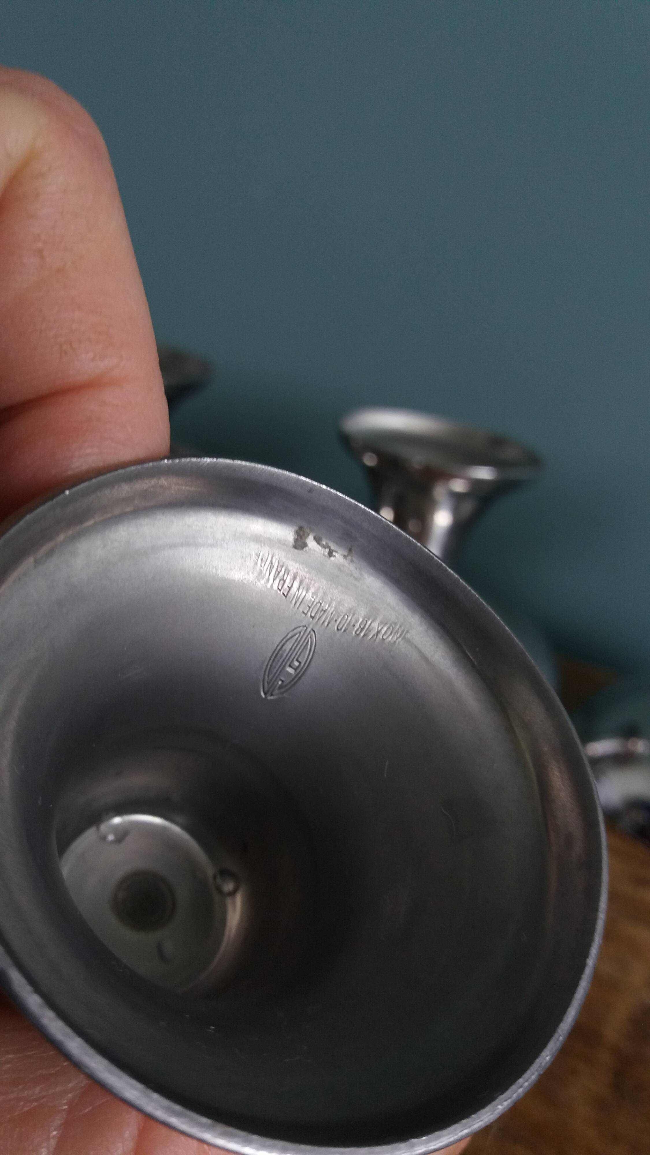 Guy Degrenne stainless steel ice cream bowls