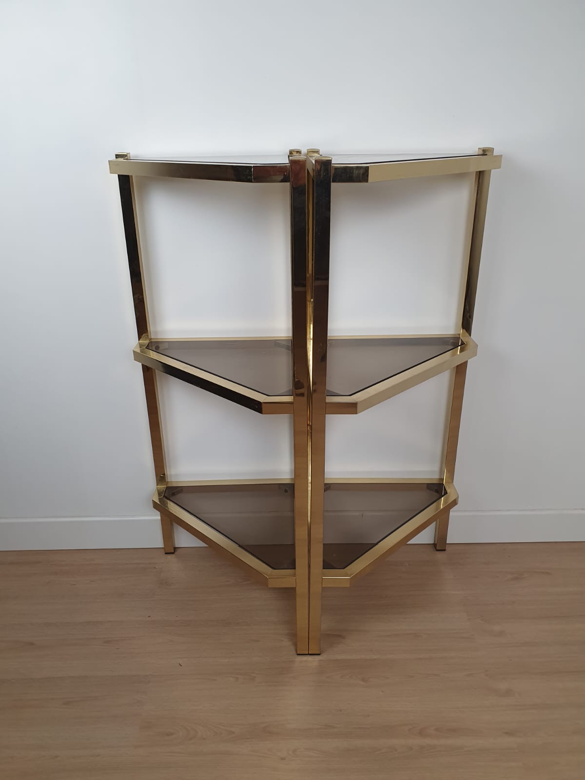 Pair of 70s corner shelves