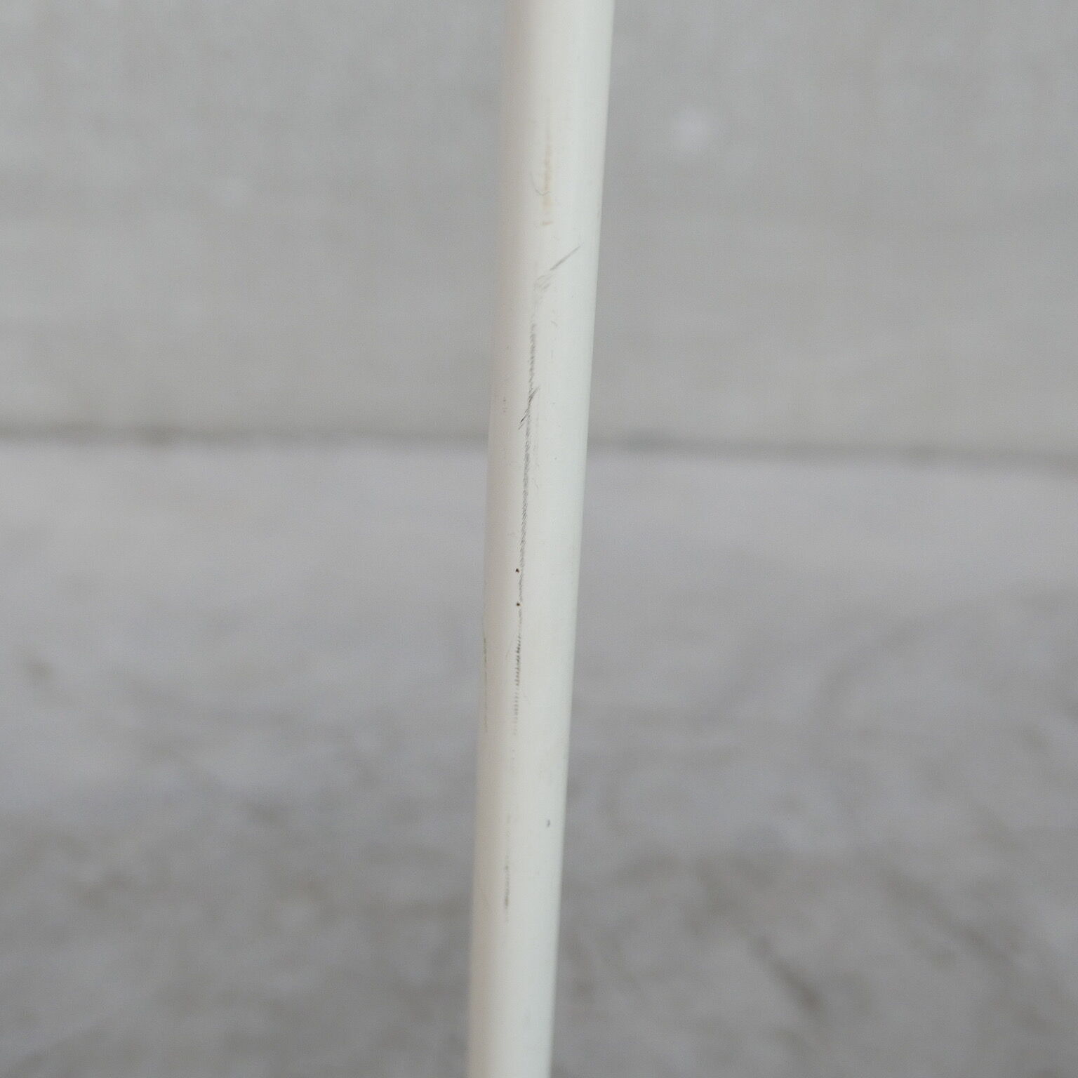 Dutch mid-century floor lamp with glass shade