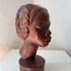 Art Deco bust of a young African woman, 1930s, wood