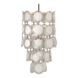 Italian mid-century Murano, Venetian glass disc chandelier by Vistosi