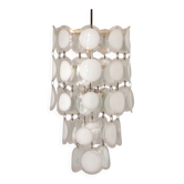 Italian mid-century Murano, Venetian glass disc chandelier by Vistosi