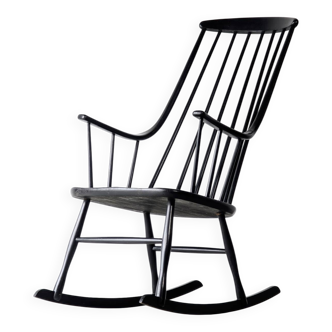 Vintage rocking chair Grandessa, Lena Larsson edition Nesto, 1960.