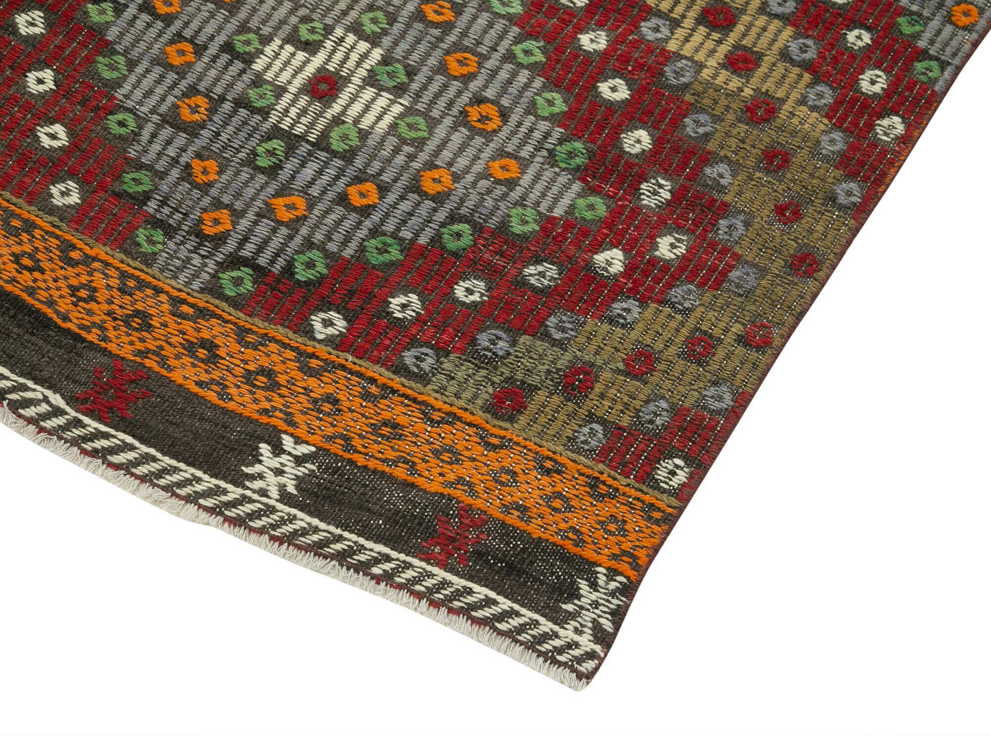 Turkish Handmade Vintage Anatolian Kilim 86 cm x 373 cm