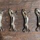 Set of 6 silver-plated horse knife rests L8 H2