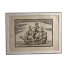 Gravure marine XVIIIème