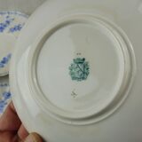 Lot of porcelain cups and under cups, twisted decoration, from Sarreguemines