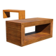 Set French Vintage Rattan Coffee Tables-2 Cuboid Deck Tables-80s
