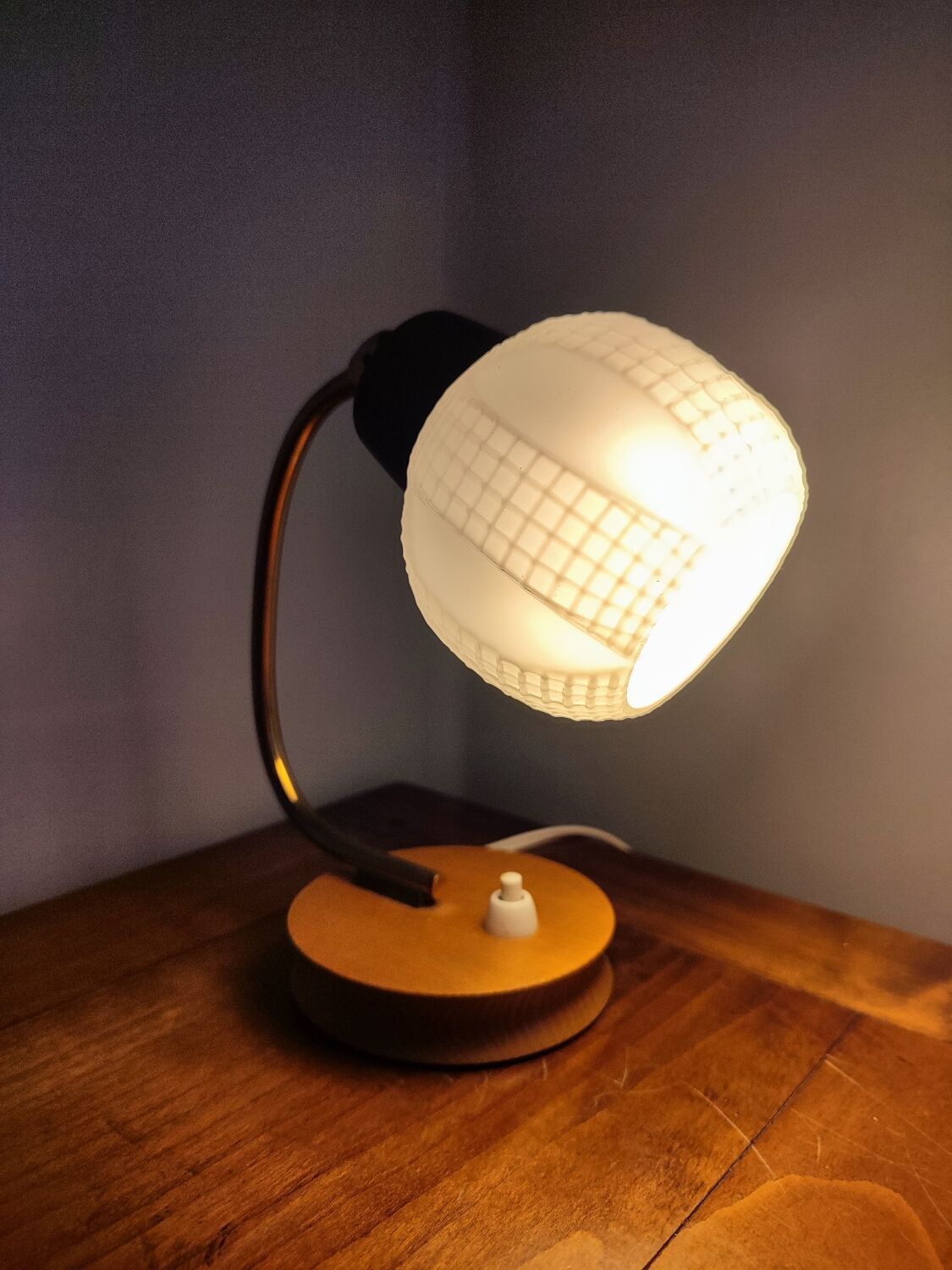Vintage opaline table lamp