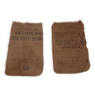 Burlap bags, vintage.