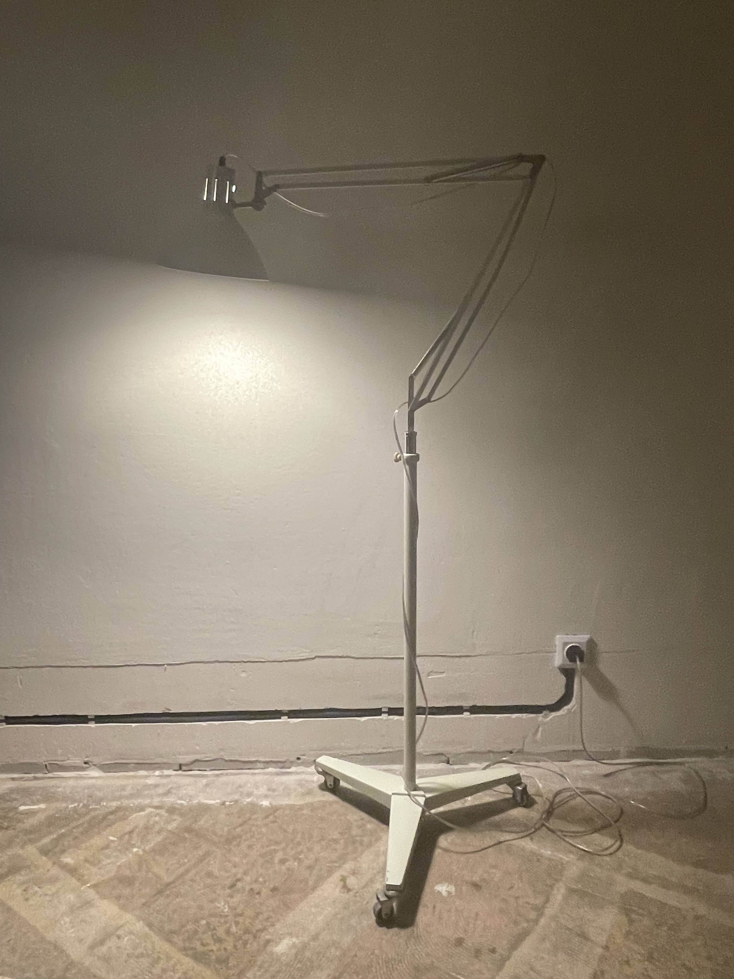 Adjustable and rollable standing light by H. Busquet for Hala Zeist