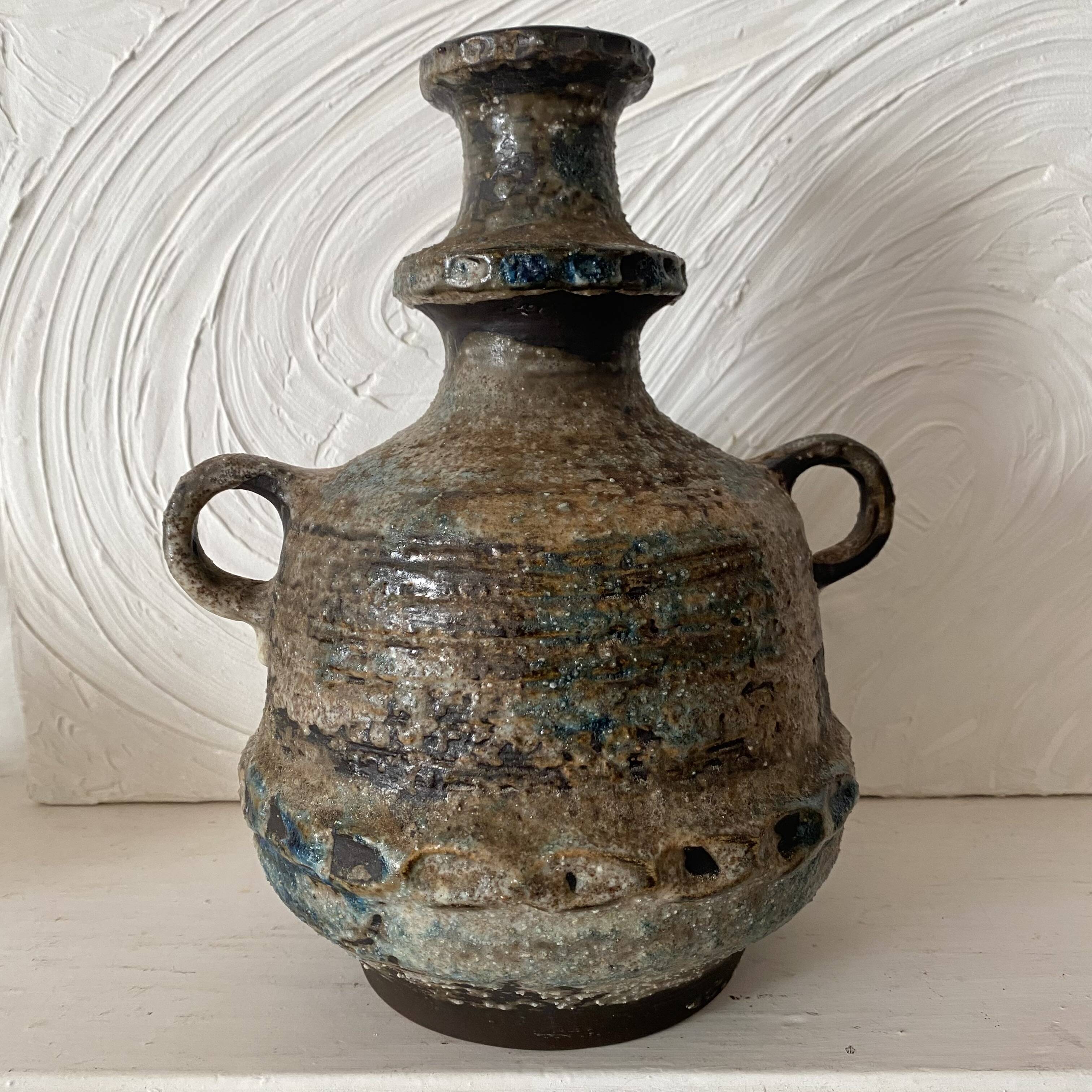 West German brutalist amphora vase